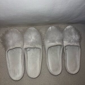Women's Fluffy White Slippers